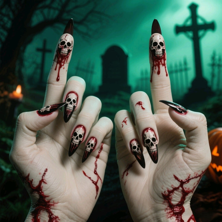 Halloween themed artificial nails Bowlift