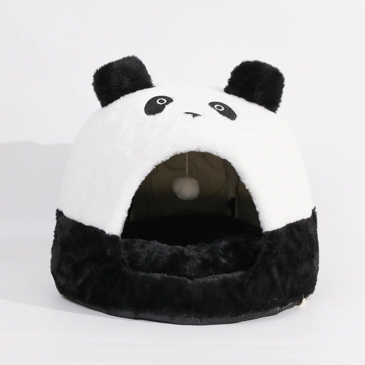 Panda-Themed Cozy Dog Bed