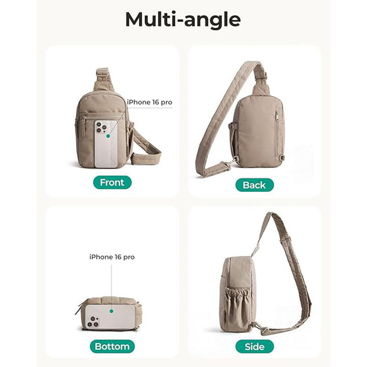 Compact shoulder bag with multiple compartments Bowlift