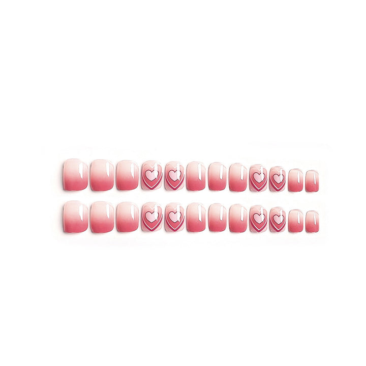 Artistic Heart Design Press-On Nail Set Bowlift 178815*10mm0446