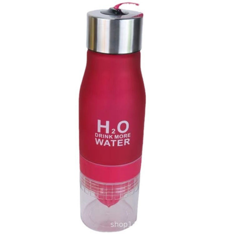Insulated Glass Fruit Infuser Water Bottle With Silicone Sleeve And Stainless Steel Lid