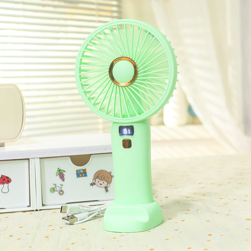 Ladies portable battery fan with digital speed display Bowlift