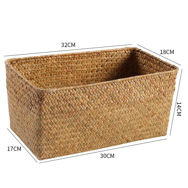 Rectangular Handwoven Storage Basket Bowlift