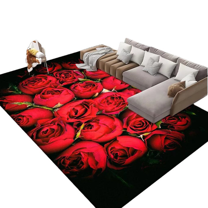 3D Printed Floral Area Rug Bowlift