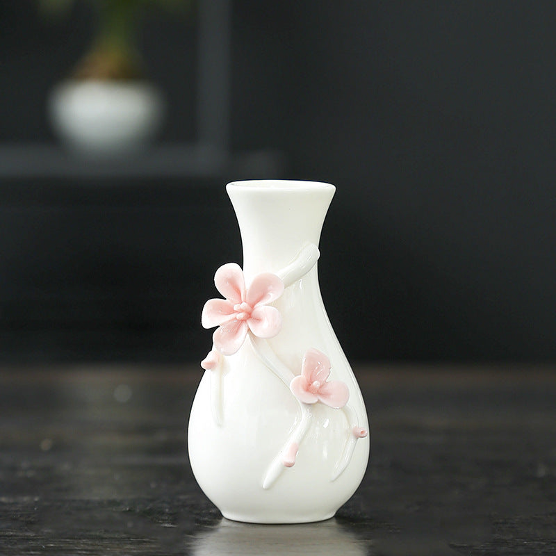 Floral Art Ceramic Vase Bowlift
