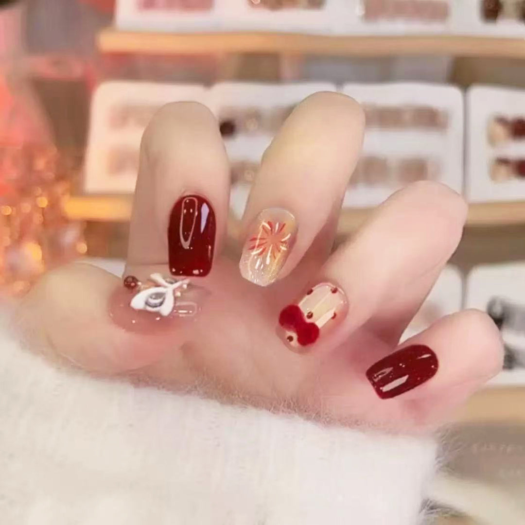 Theatrical Halloween-Inspired Press-On Nail Set