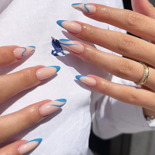 Artistic Pointed Press-On Nails Bowlift