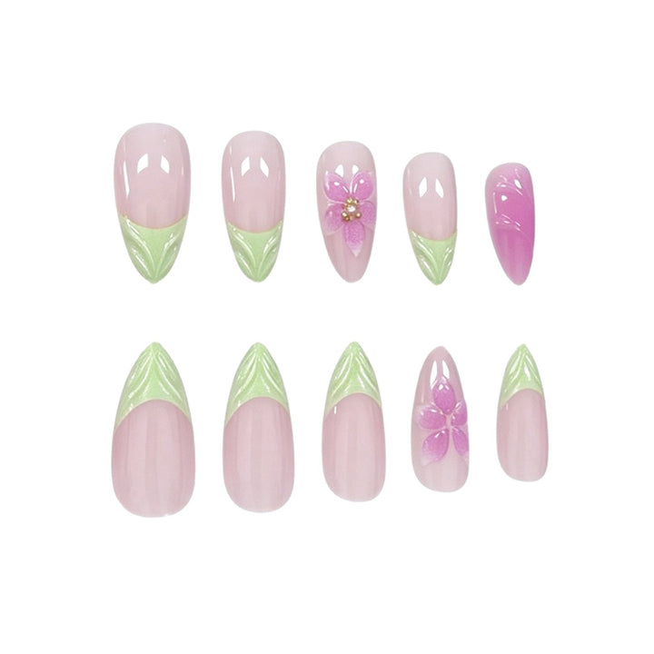 Floral Art Nail Design Bowlift
