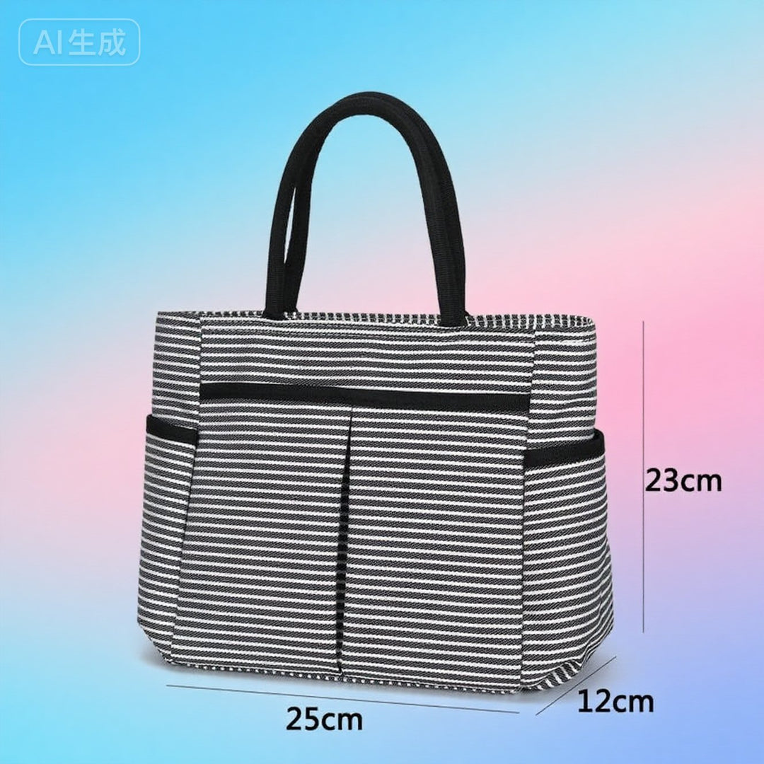 Floral Print Multi-Pocket Tote Bag Bowlift