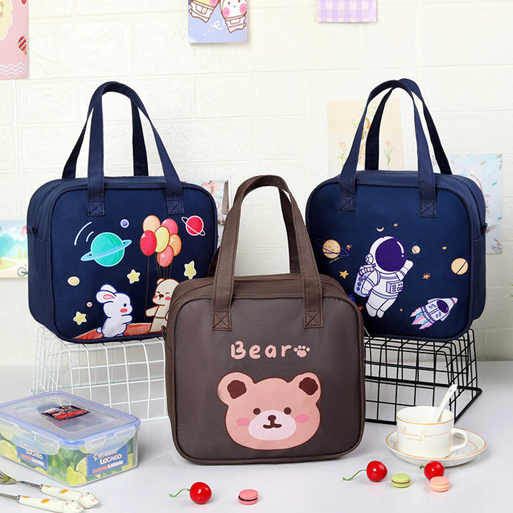 Children's Insulated Bear-Themed Lunch Bag Bowlift