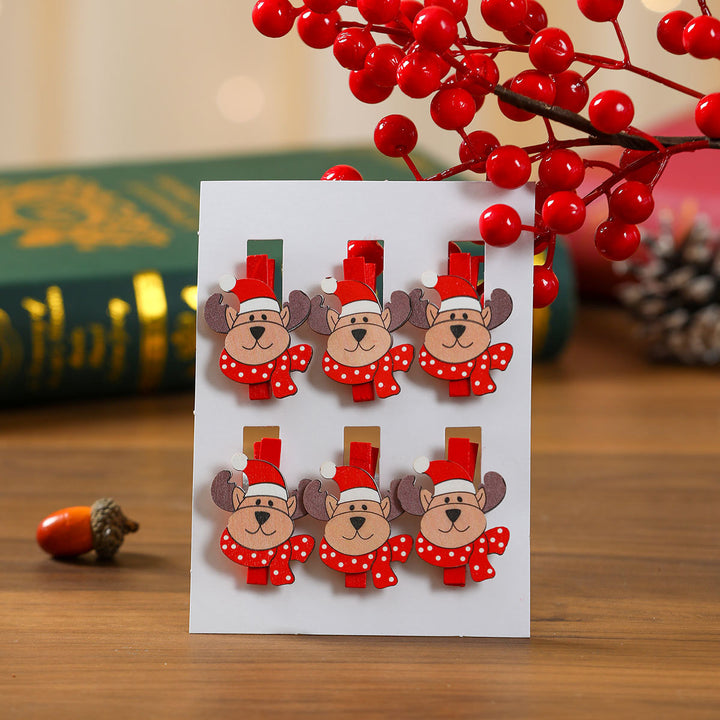 Decorative Wooden Snowflake Clips Bowlift