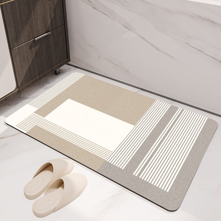 Geometric Patterned Bath Mat Bowlift
