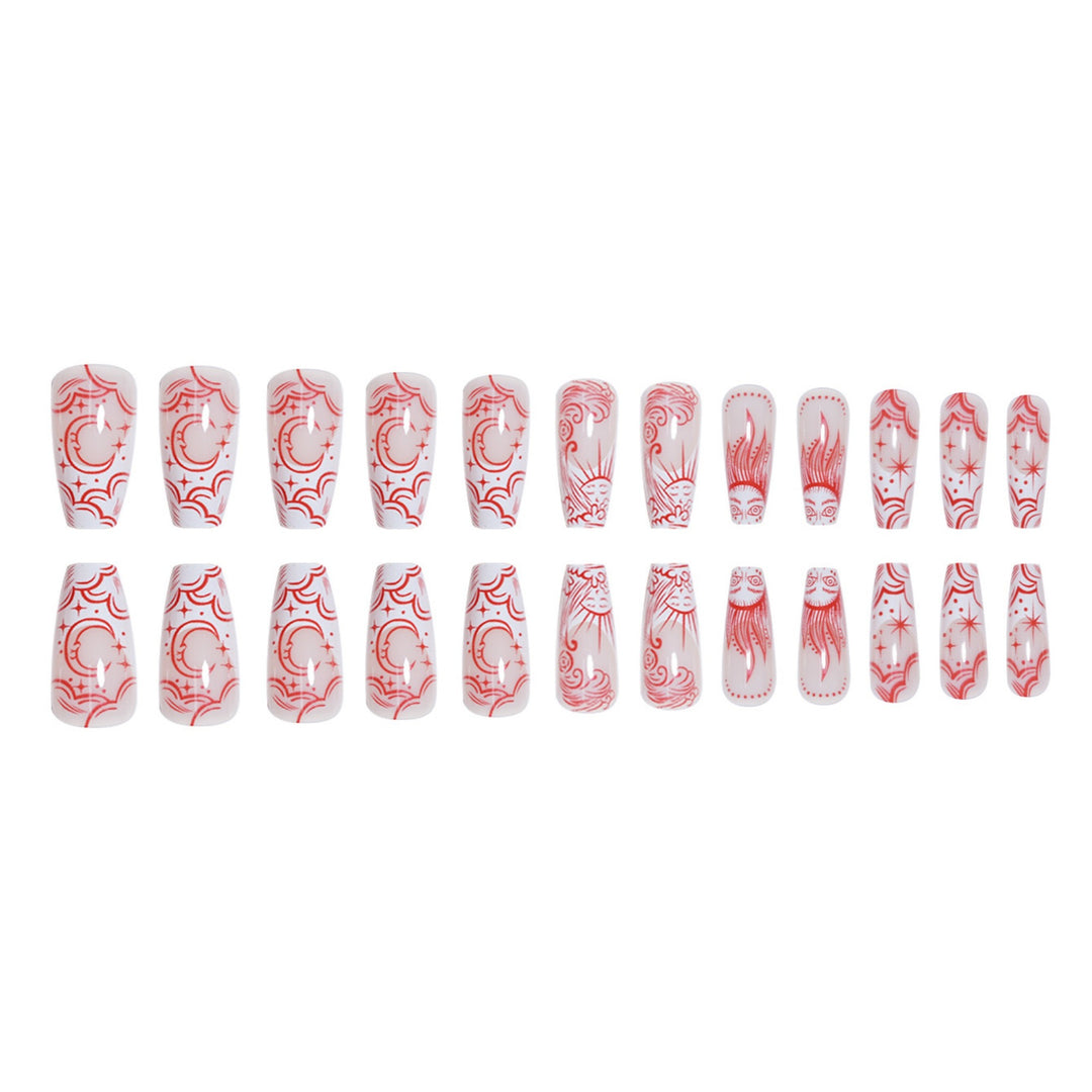 Artistic Patterned Press-On Nails Bowlift