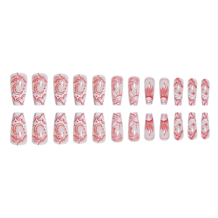 Artistic Patterned Press-On Nails Bowlift