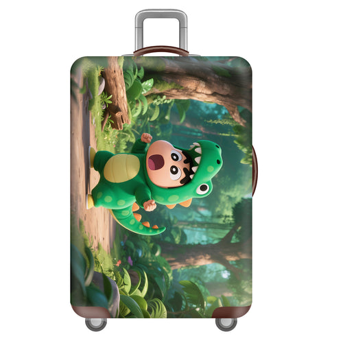 Unisex hard-shell suitcase with cheerful dinosaur motif Bowlift