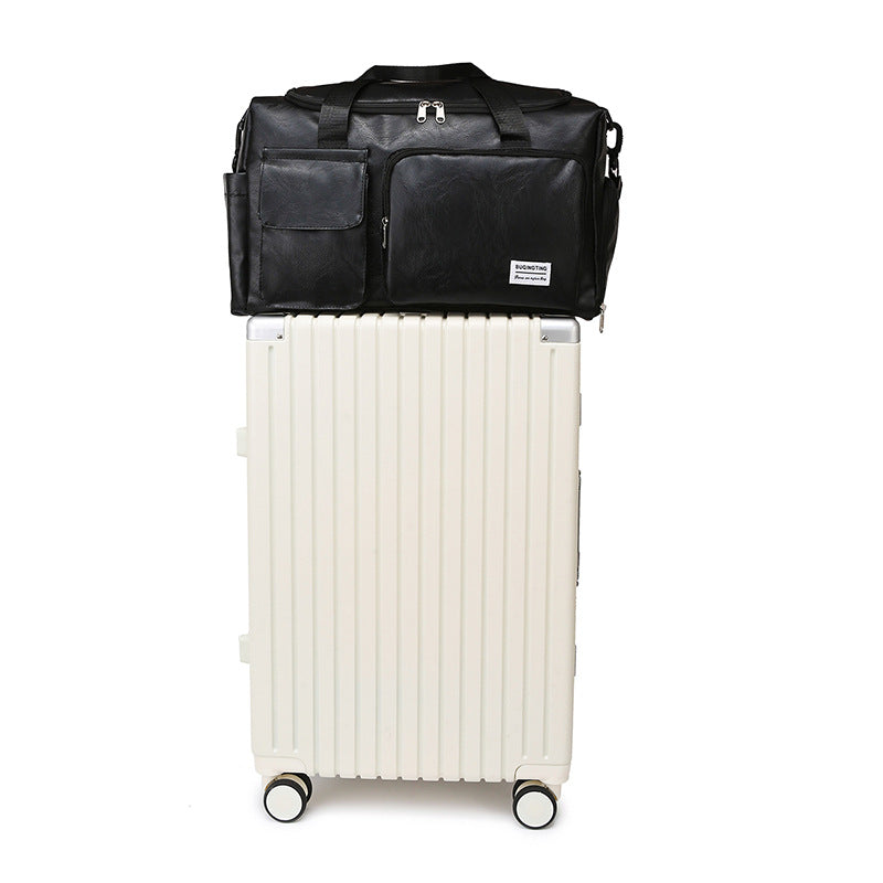 Durable Vintage Leather Travel Duffel Bag Bowlift