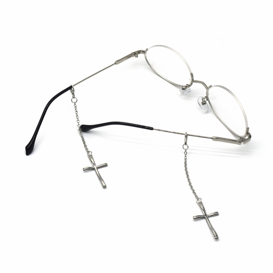 Elegant Cross-Design Chain Eyewear Holder Bowlift