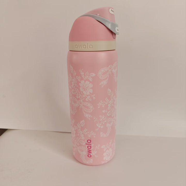 Double-Wall Vacuum Insulated Stainless Steel Travel Bottle With Flip Straw Leakproof Lid And Character Print