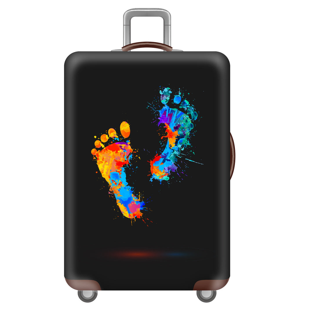 Unisex non-elastic suitcase cover with tropical leaf pattern, stretch protective cover for hard shell and soft case Bowlift