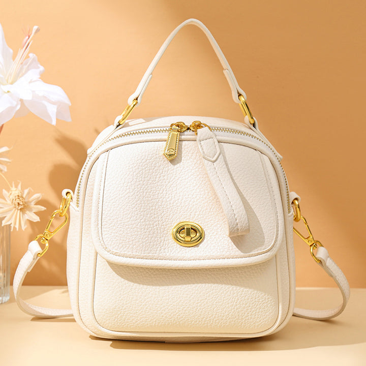 Textured Vegan Leather Crossbody Handbag Bowlift