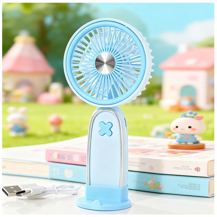 Women's Portable USB Fan with Rotatable Head and Charging Function Bowlift
