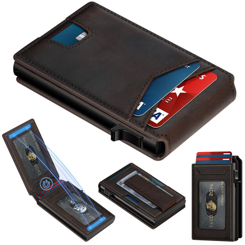 Smart RFID-Blocking Minimalist Wallet Bowlift