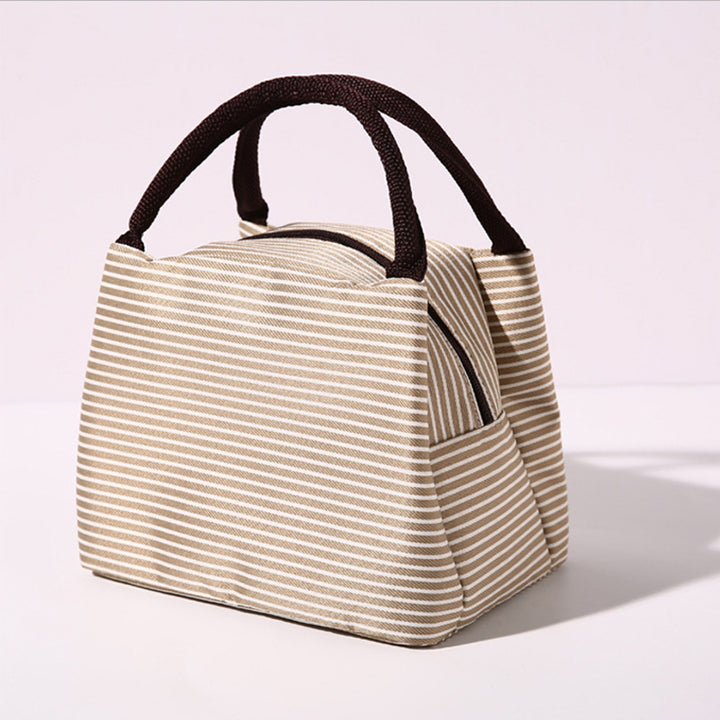 Insulated Lunch Bag with Stylish Stripes Bowlift