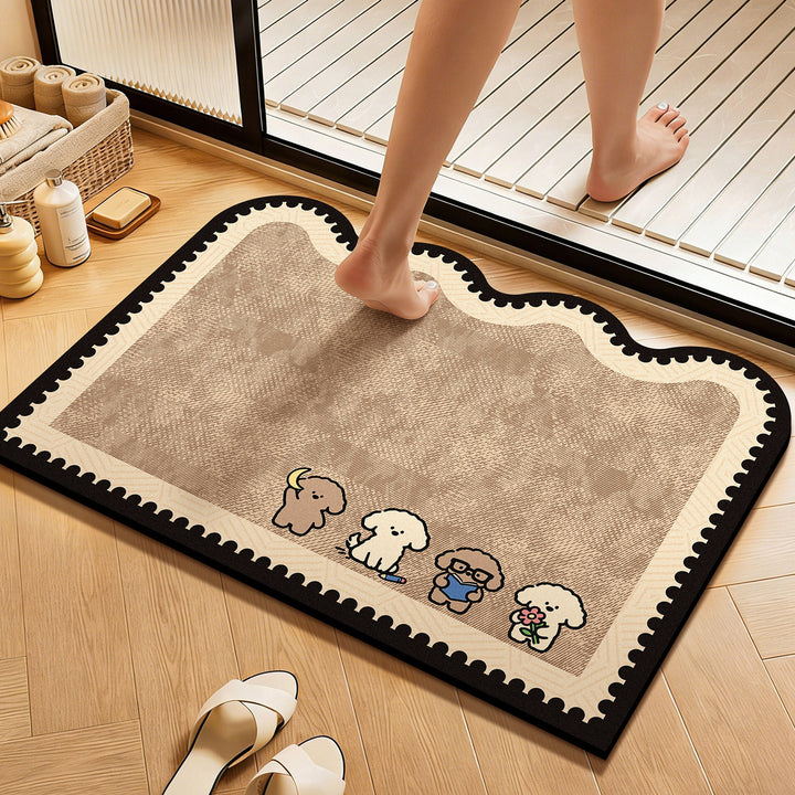WoCute Cartoon Bath Mat Bowlift
