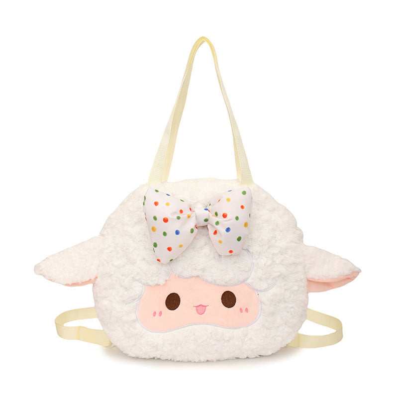 Plush Backpack with Cute Lamb Design Bowlift