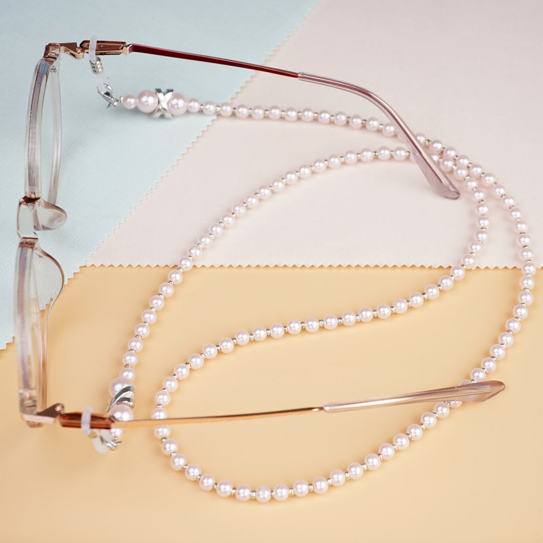 Elegant Faux Pearl Eyewear Chain Bowlift