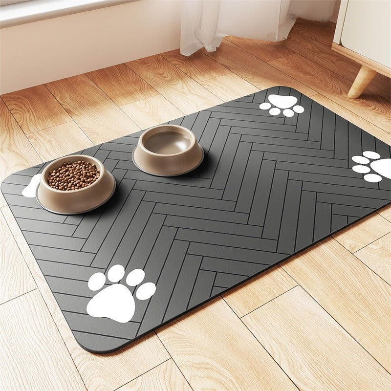 Extra large waterproof silicone pet feeding mat with non-slip backing Bowlift