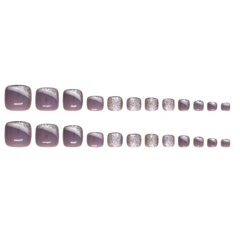 Artificial nails with elegant glitter finish Bowlift