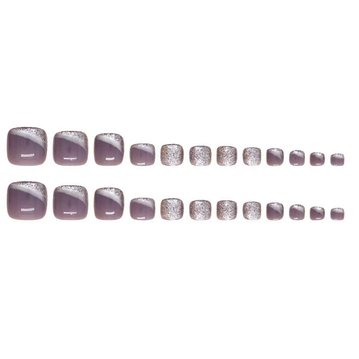 Artificial nails with elegant glitter finish Bowlift