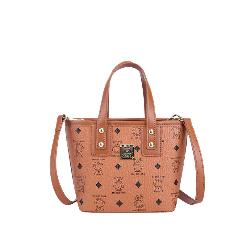 Cute Animal Print Handbag Bowlift