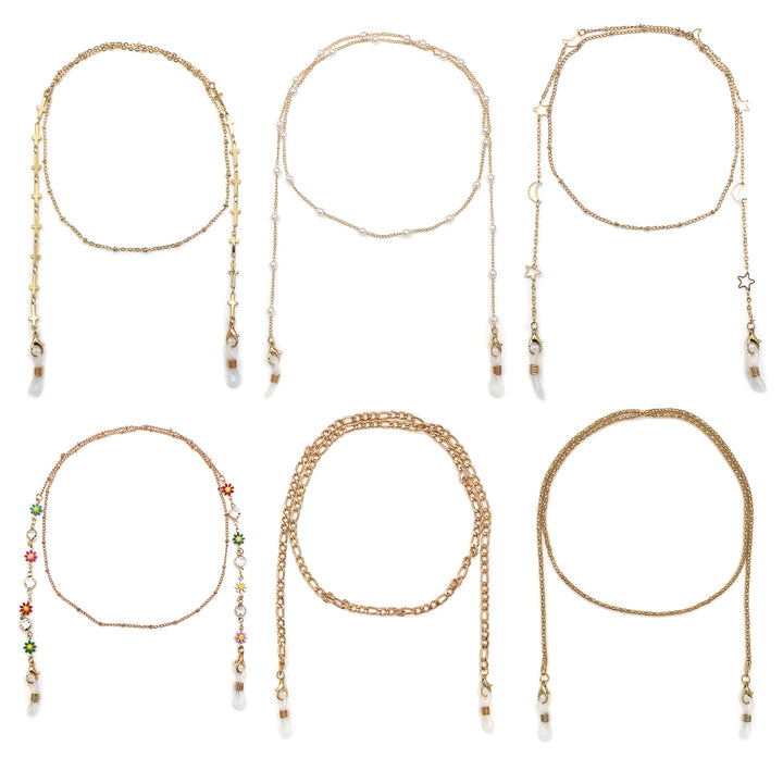 Elegant Cross-Embellished Eyewear Chain Bowlift