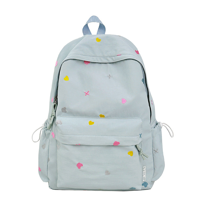 Playful Heart-Patterned Backpack Bowlift