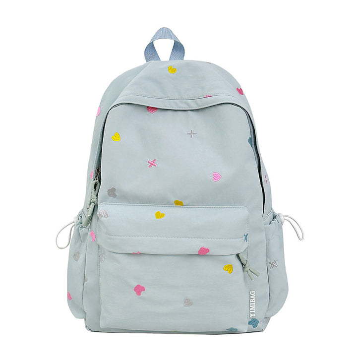 Playful Heart-Patterned Backpack Bowlift