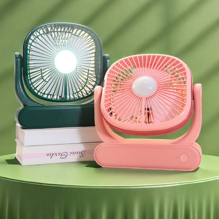 Women's Portable Fan with Integrated LED Lighting Bowlift