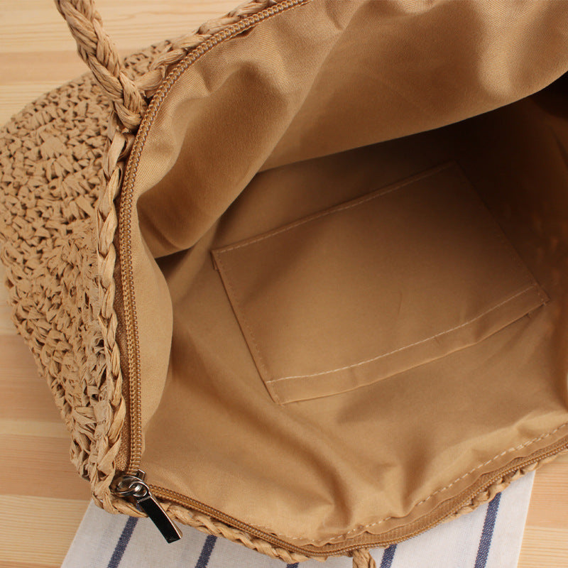 Hand-knotted straw bag Bowlift