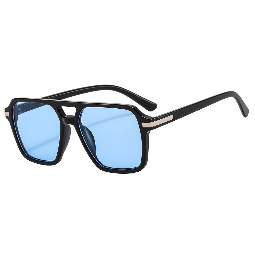 Women's fashionable square sunglasses with elegant metal finish Bowlift