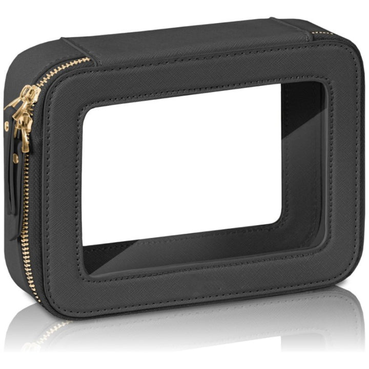 Cosmetic organizer bag with window and high-quality zipper Bowlift