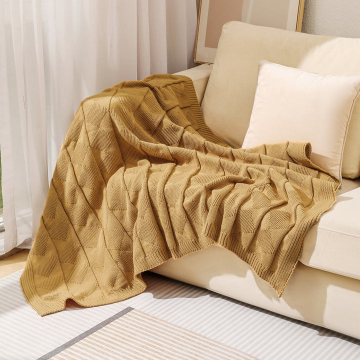 Cozy Knitted Throw Blanket Bowlift