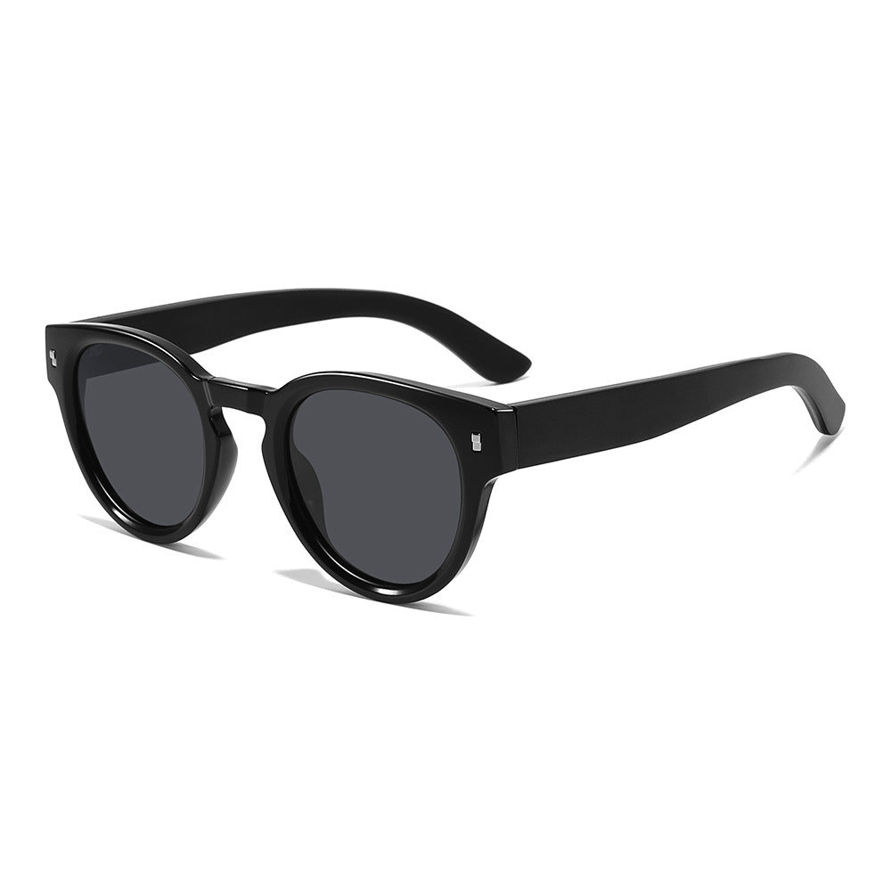 Rimless oversized cat eye polarized sunglasses with wood-effect temples Bowlift