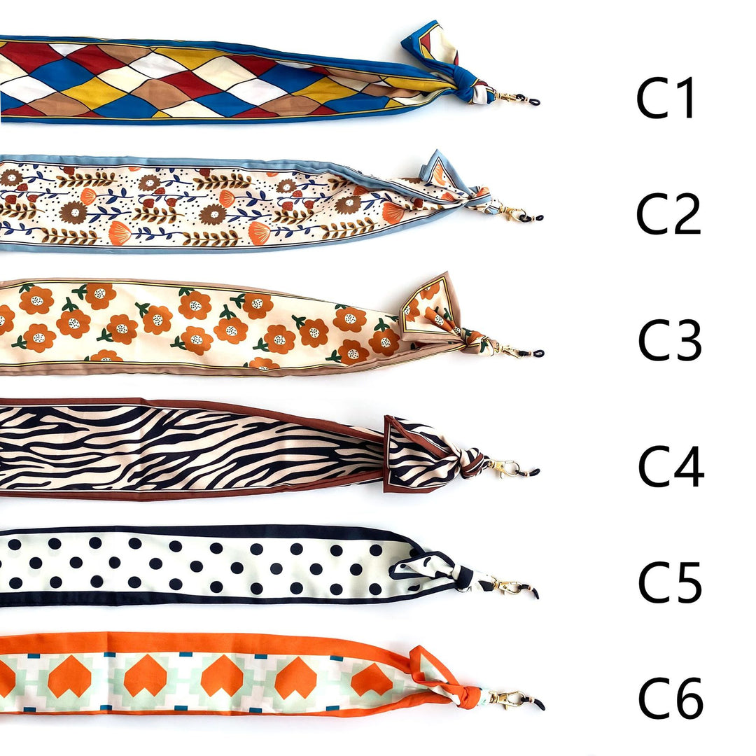 Patterned Eyewear Scarf Strap Bowlift