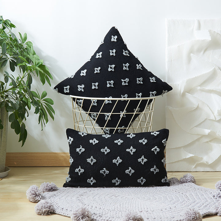 Textured Geometric Design Throw Pillow