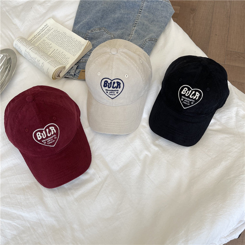 Women's Textured Corduroy Baseball Cap Bowlift
