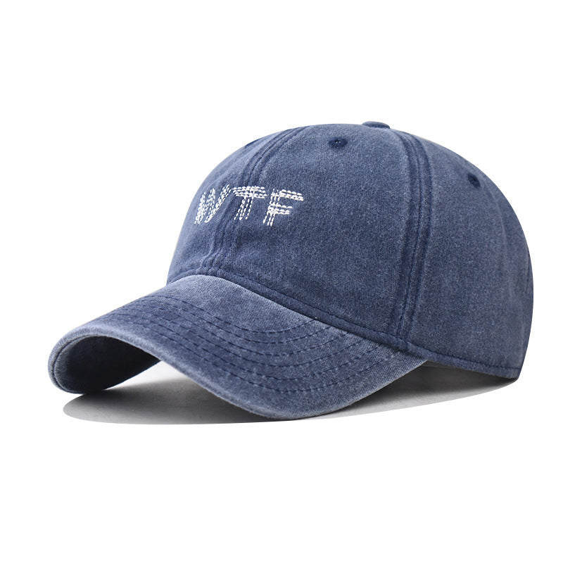 Women's Casual Distressed Denim Baseball Cap Bowlift