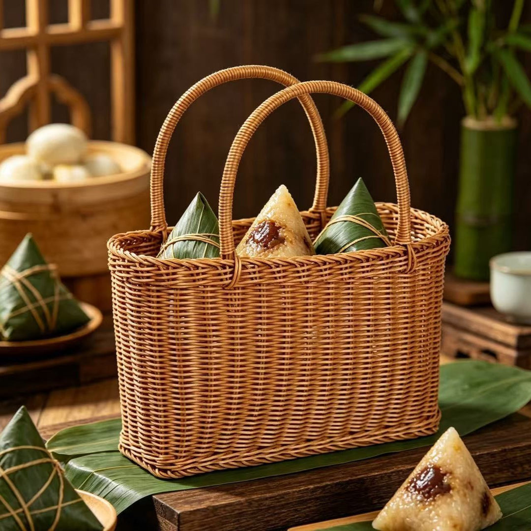 Handcrafted Woven Storage Basket Bowlift