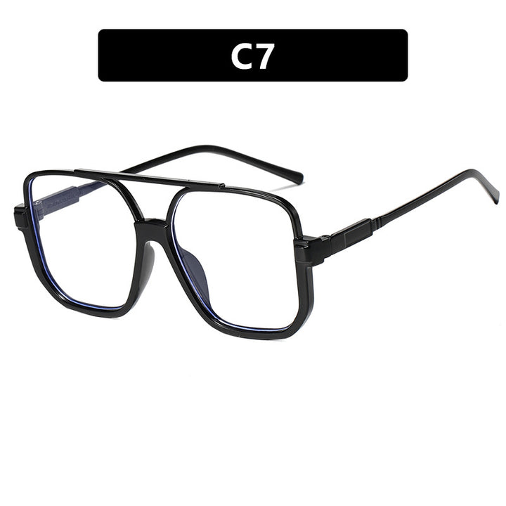 Women's square sunglasses with transparent frame and green tinted lenses Bowlift
