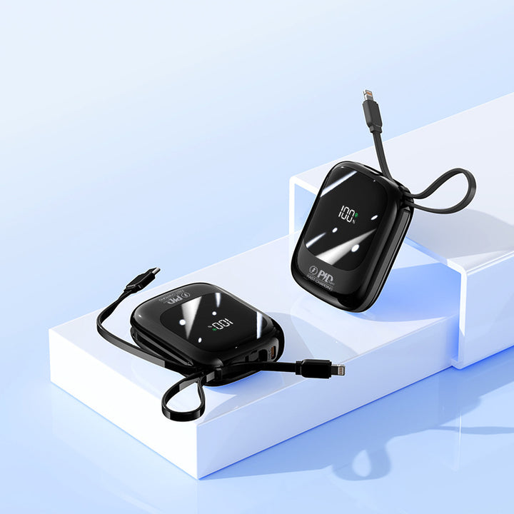 Portable power bank with integrated fast charging function and LED status display Bowlift